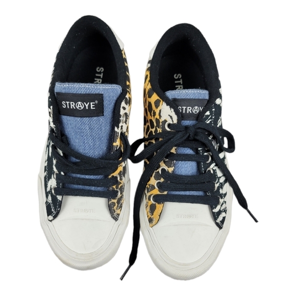 STRAYE‎ Cheetah Print Flame Lace Up Sneakers - Picture 5 of 10
